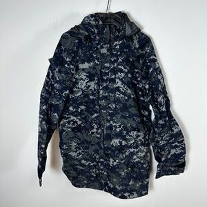 US Navy NWU Type I Goretex Parka Jacket Small Long Digital Blue Camo USN